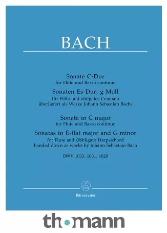 Bärenreiter Bach 3 Sonatan Flöte